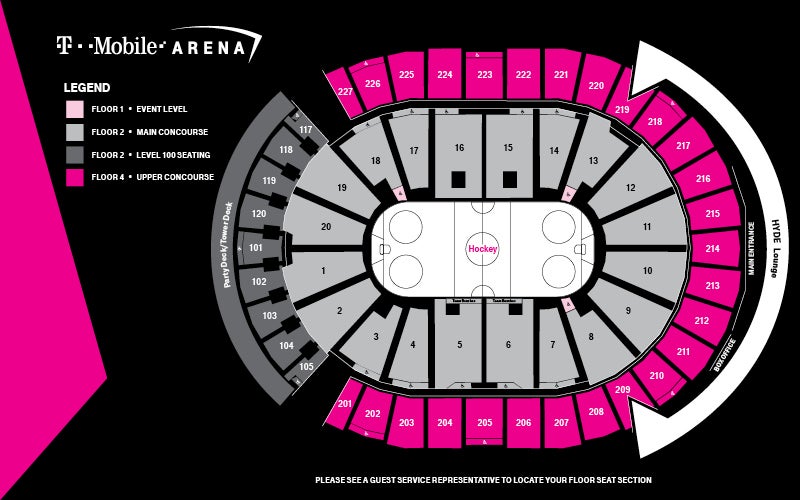 T Mobile Seating Chart Las Vegas