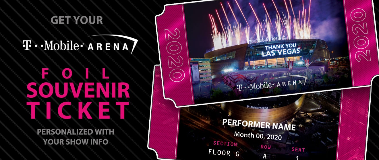 TMobile Arena Souvenir Ticket TMobile Arena