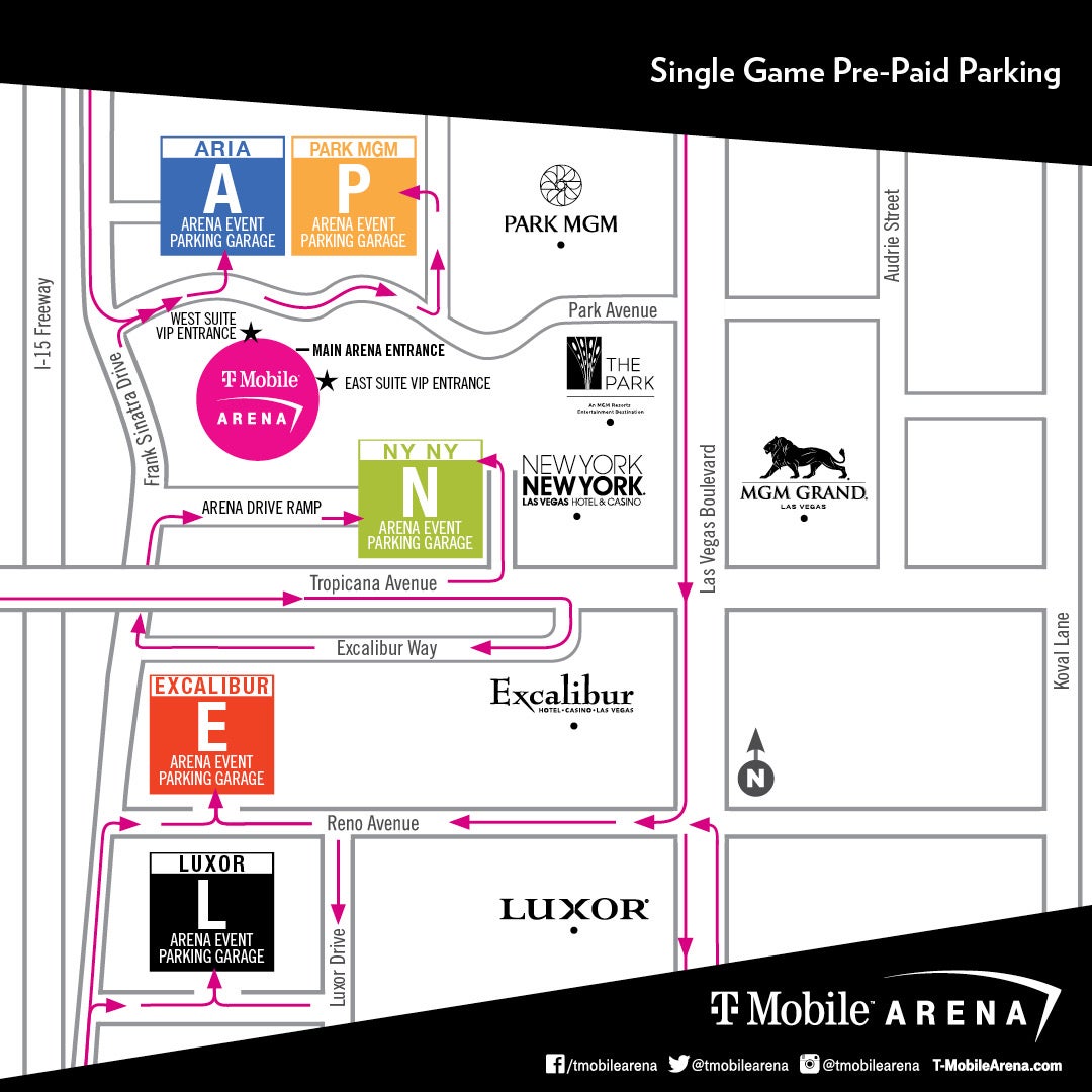 Arena Maps  T-Mobile Arena