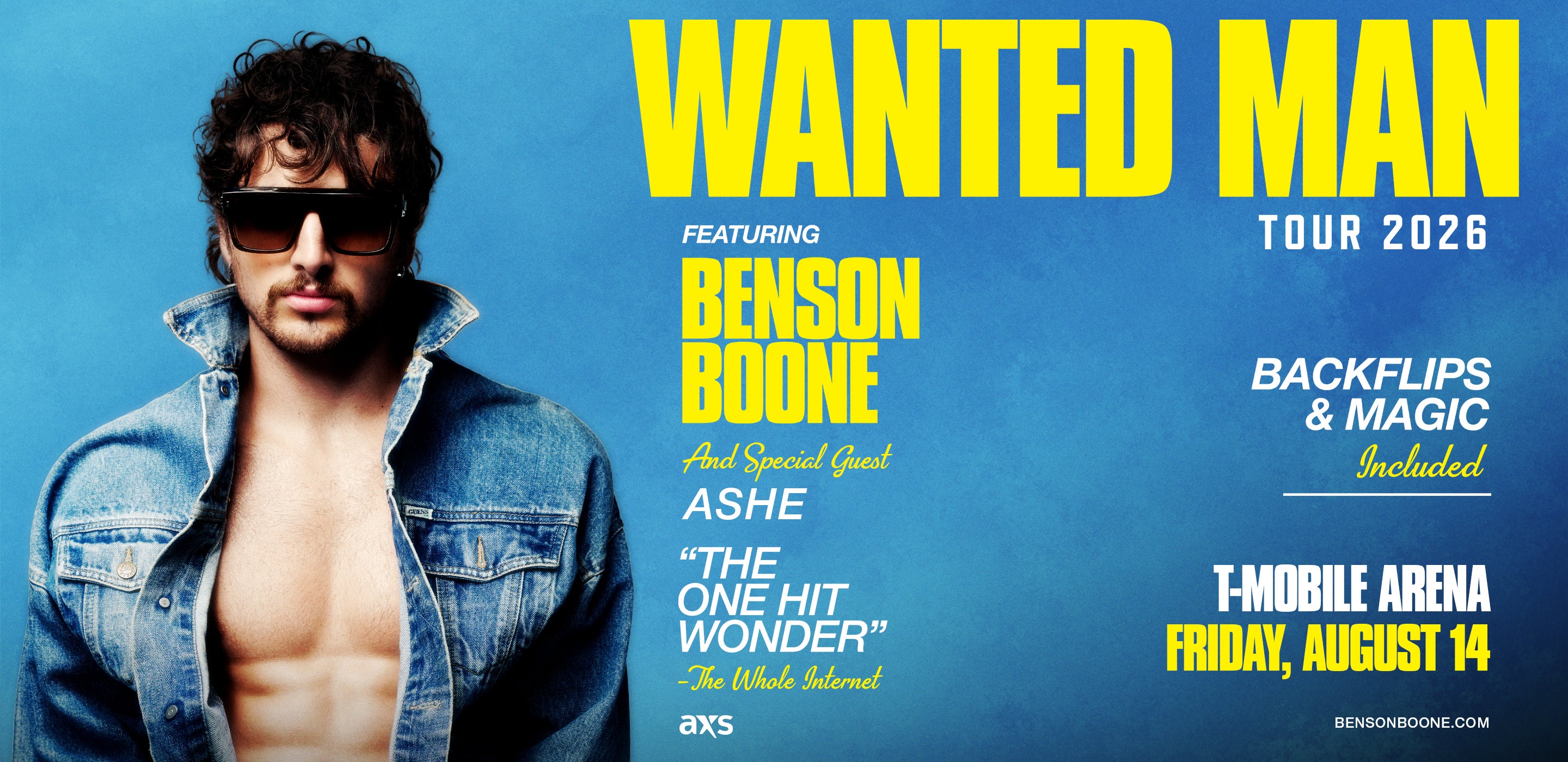 More Info for Benson Boone: Wanted Man Tour 2026