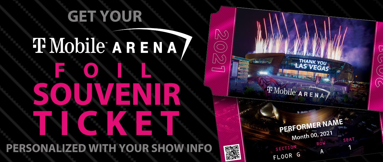 TMobile Arena Souvenir Ticket TMobile Arena
